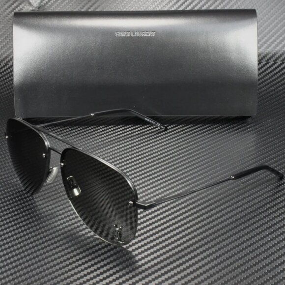 NEW Saint Laurent Black Aviator Unisex Sunglasses